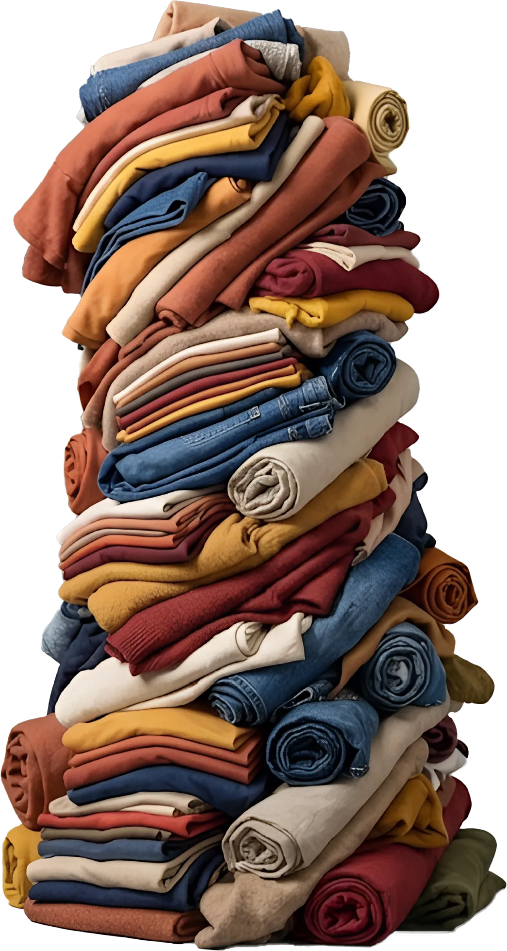 Textile fibre swirl representing the sourcing to shipment journey